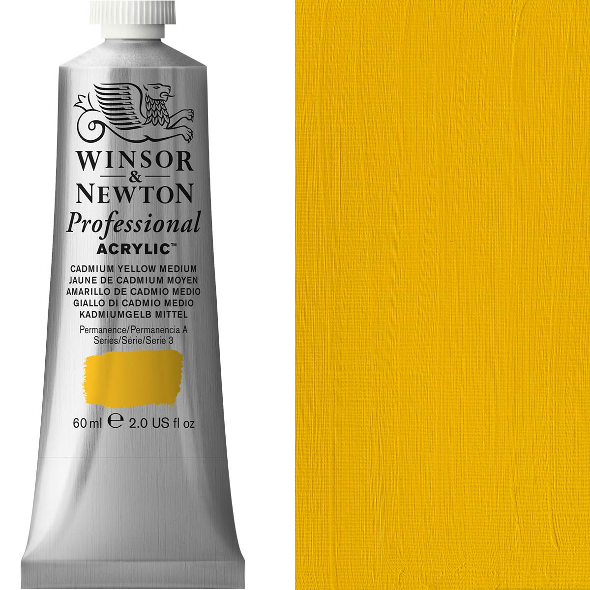 Winsor & Newton Professional Acrylic 60ml - Cadmium Yellow Medium
