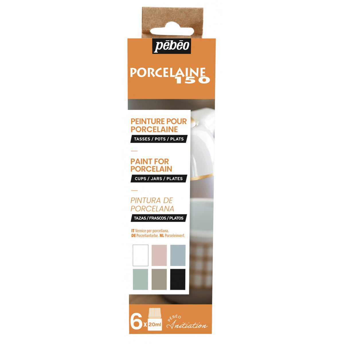Pebeo Porcelaine 150 Matt Chalk Paint Initiation 6x20ml