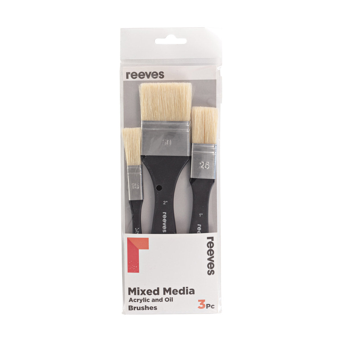 Reeves Mixed Media Brush Set Short Handle x 3