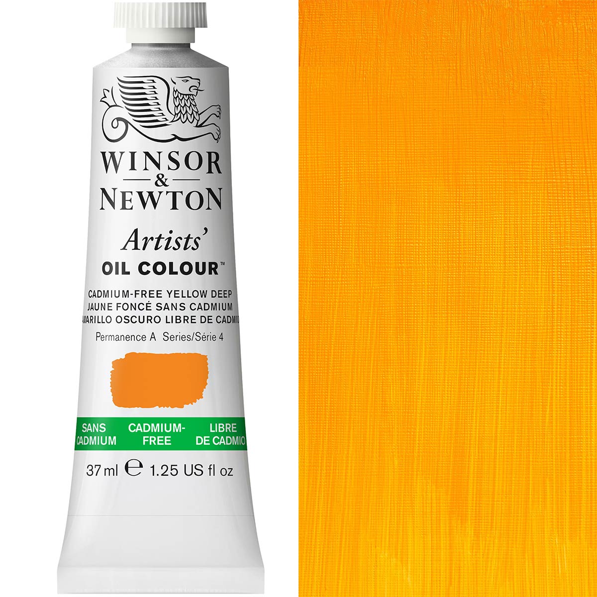Winsor & Newton Artists' Oil Colour 37ml — Cadmium-Free Yellow Deep