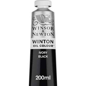 Winsor & Newton Winton Oil Colour 200ml — Ivory Black