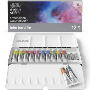 Professional Watercolour 12 Tube Travel Tin