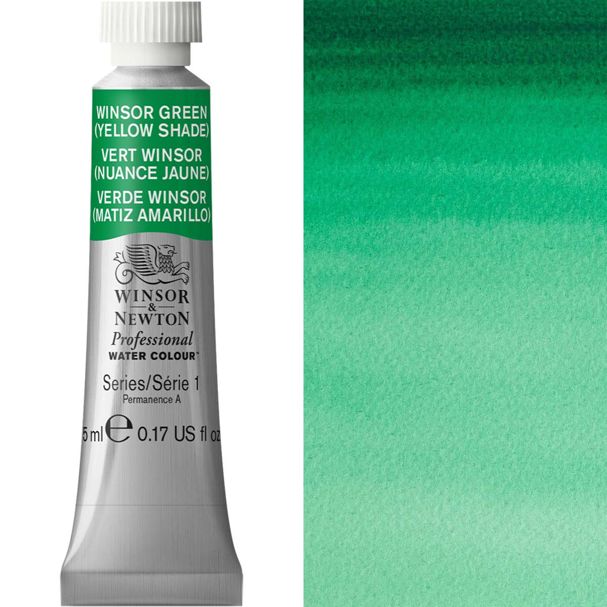 Winsor & Newton Professional Watercolour 5ml — Winsor Green Yellow Shade