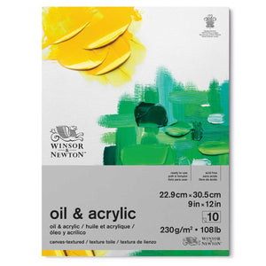 Winsor & Newton Oil and Acrylic Colour Pad — 9 x 12 in
