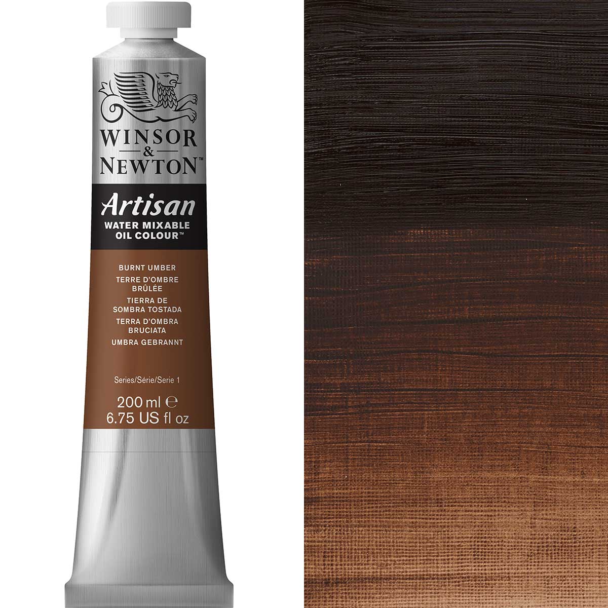 Winsor & Newton Artisan Water Mixable Oil 200ml — Burnt Umber