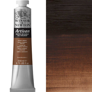 Winsor & Newton Artisan Water Mixable Oil 200ml — Burnt Umber