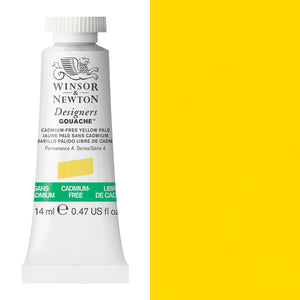 Winsor & Newton Designers' Gouache 14ml - Cadmium-Free Yellow Pale