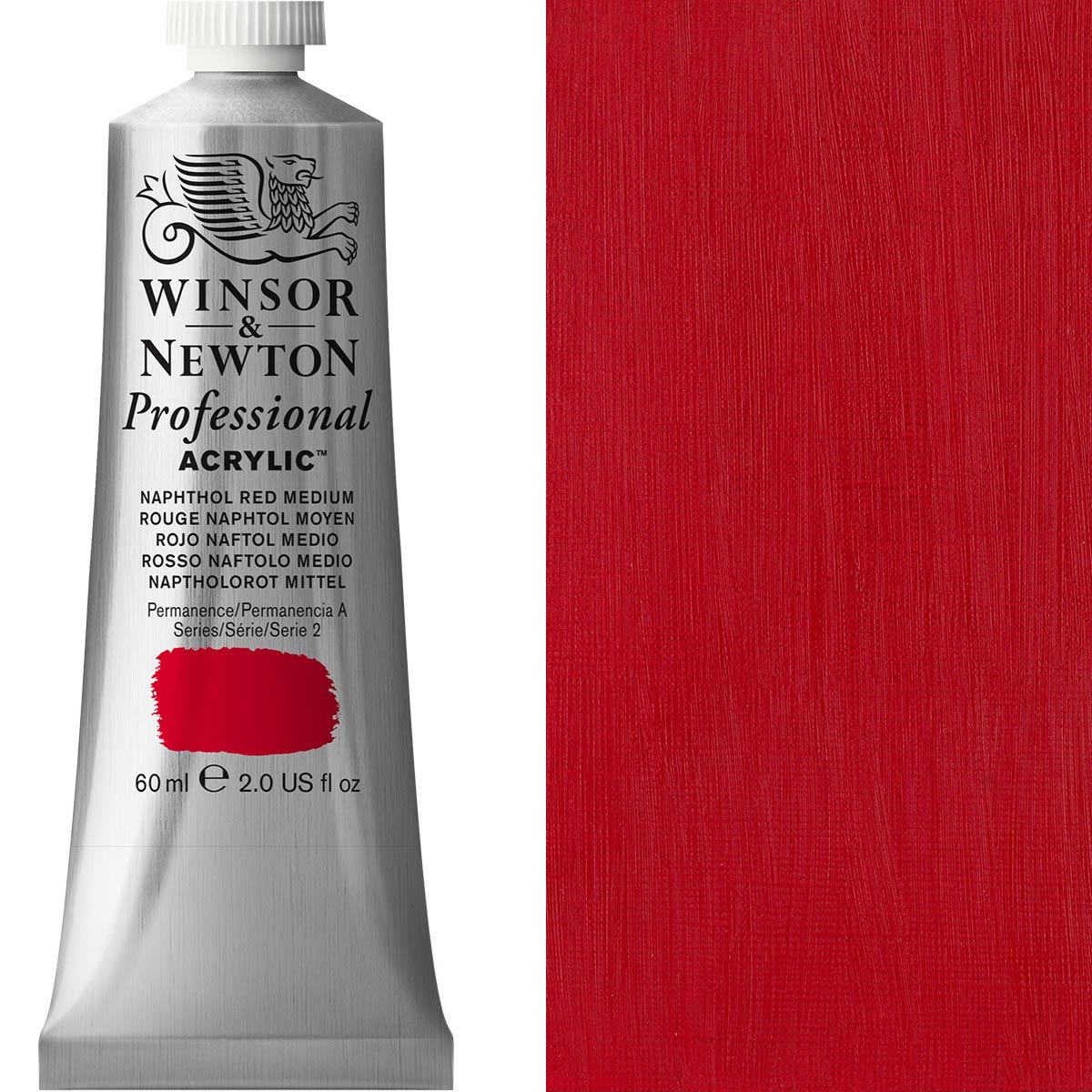 Winsor & Newton Professional Acrylic 60ml - Naphthol Red Medium