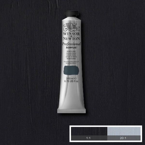 Winsor & Newton Professional Acrylic 200ml — Paynes Grey