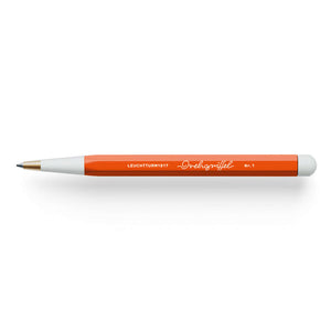 Leuchtturm1917 Drehgriffel Collection – 2026 Colours in Pumpkin with twist mechanism and precision-milled design.