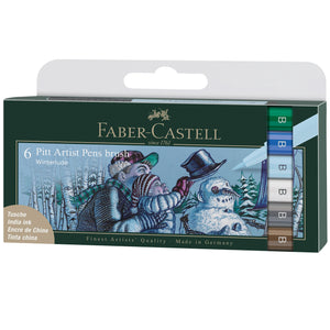 Faber-Castell Pitt Artist Brush Pen Wallet of 6 Winterlude
