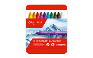 Caran d'Ache Neocolor II water-soluble wax pastels - box of 10 colours