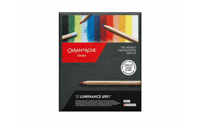 Caran d'Ache Luminance 6901 colour pencils - box of 12