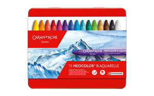 Caran d'Ache Neocolor II water-soluble wax pastels - box of 15 colours