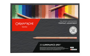 Caran d'Ache Luminance 6901 colour pencils - box of 20 portrait assortment