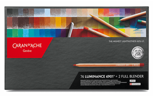 Caran d'Ache Luminance 6901 colour pencils - box of 76 with 2 Full Blenders