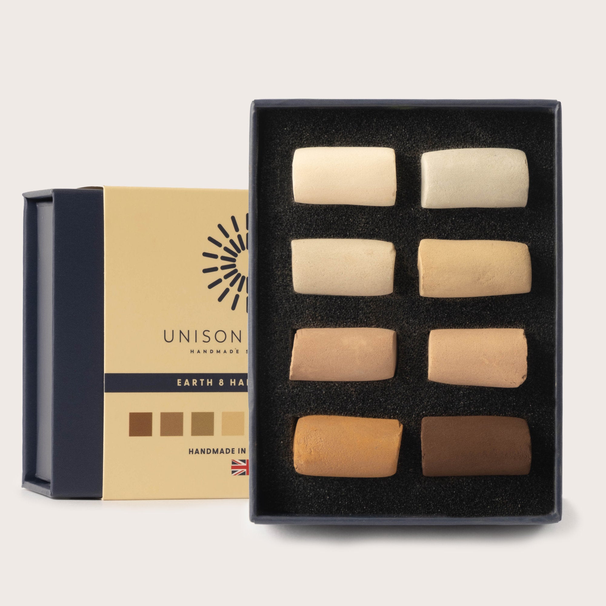 Earth 8 Half Stick Soft Pastel Set by Unison Colour - 2026 packaging