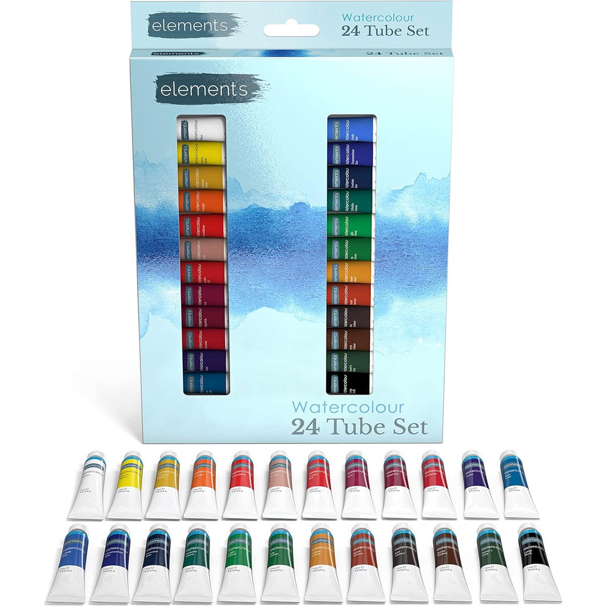Elements Watercolour Tubes Paint Set of 24