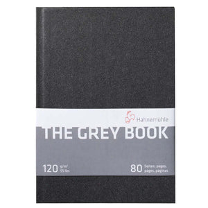 Grey Book Sketchbook 120gsm 80 Pages – A4 or A5, featuring a sleek cover and premium light-grey paper ideal for artists and designers.