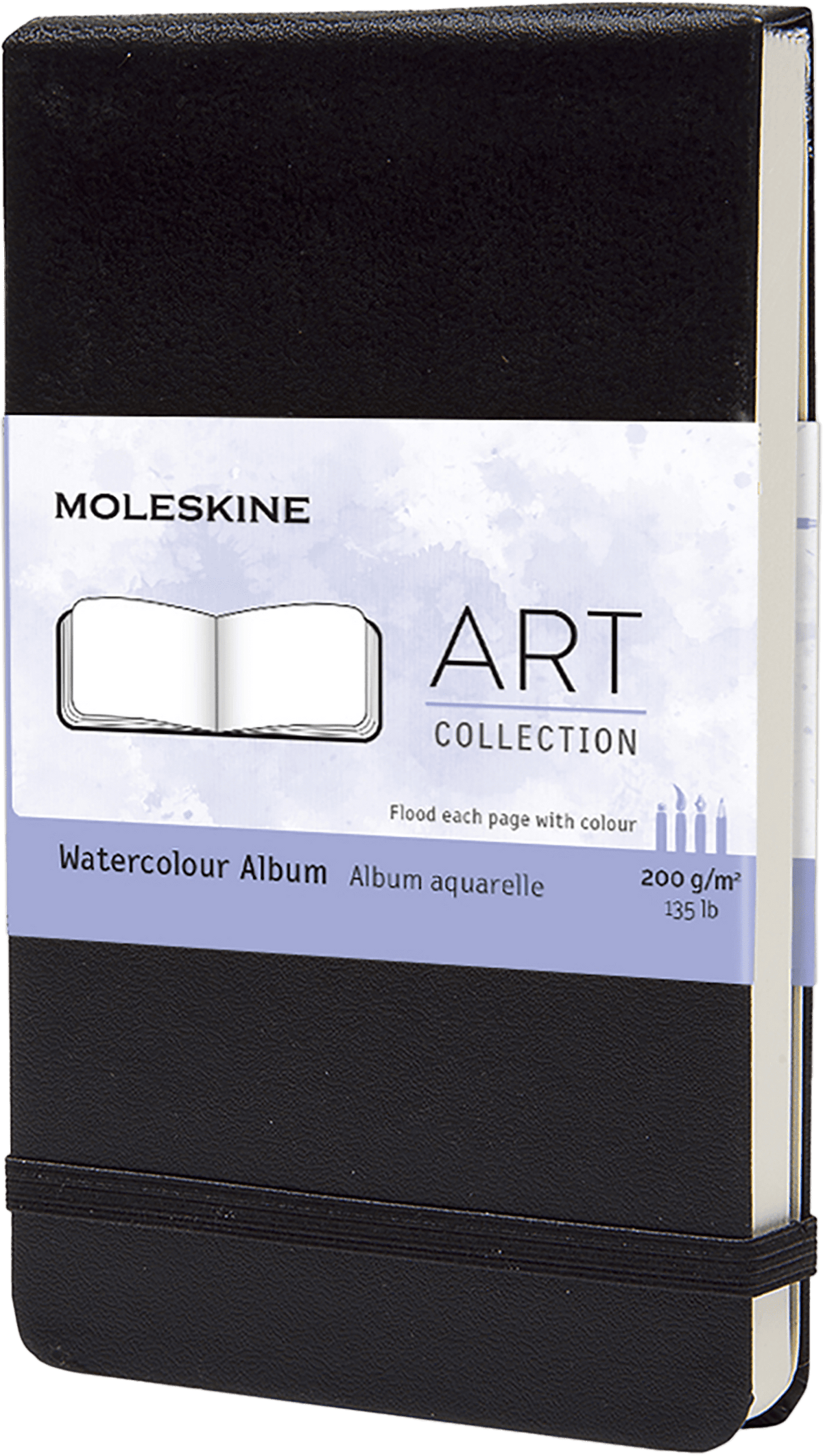Moleskine Art Pocket Watercolour Album - Black, 200gsm