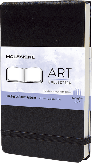 Moleskine Art Pocket Watercolour Album - Black, 200gsm