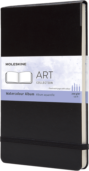 Moleskine Art Large Watercolour Album - Black, 200gsm