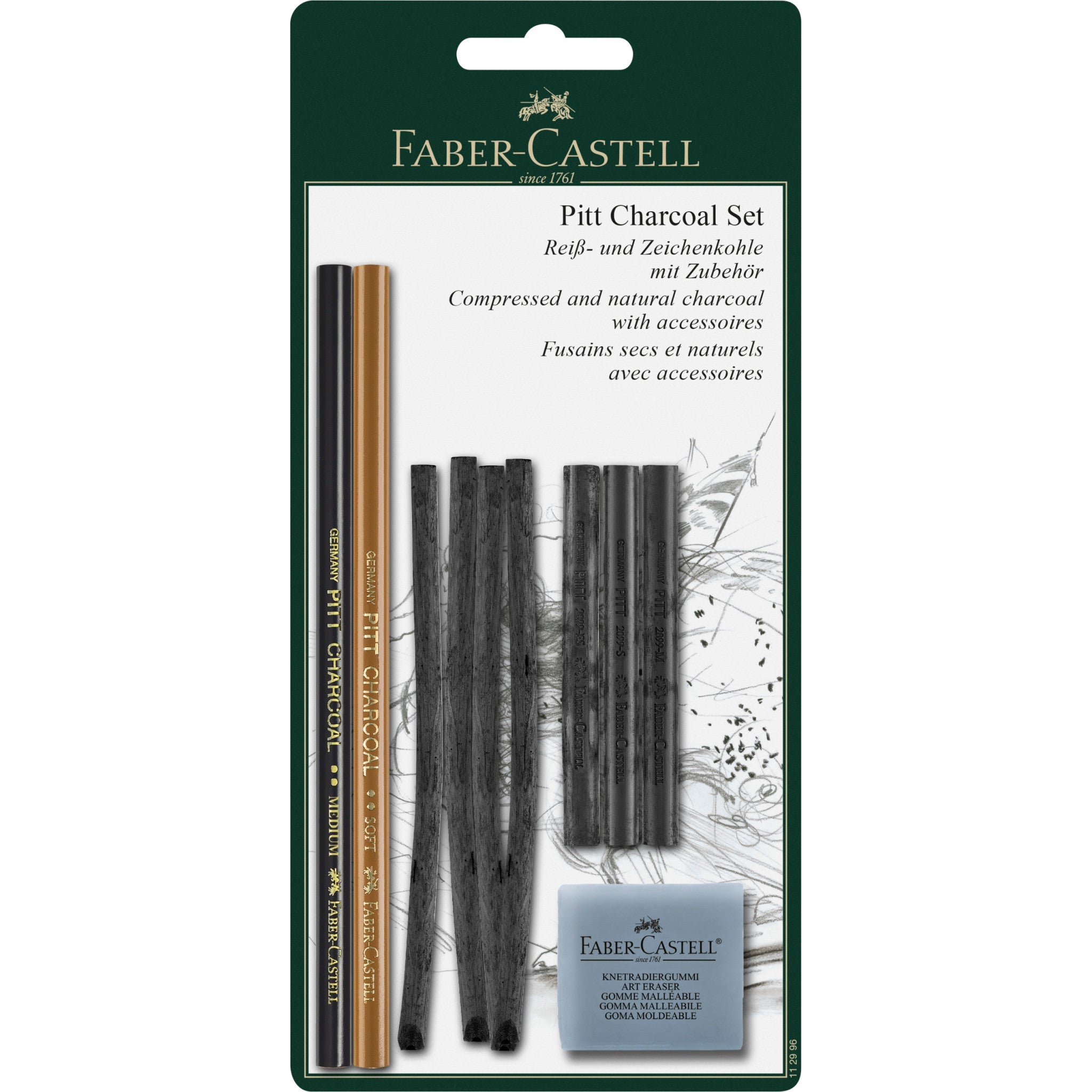 Faber-Castell Pitt Charcoal Set of 10