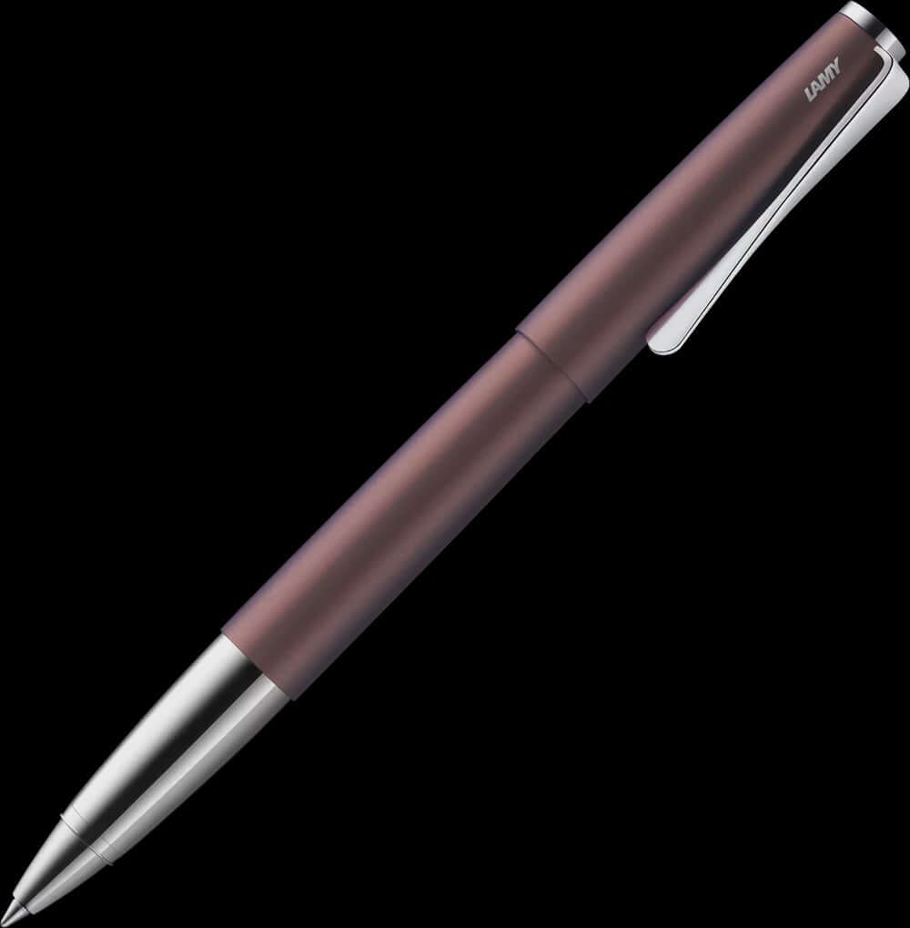 LAMY Studio Orion Matt Rollerball Pen – Special Edition 2025 with plum-brown matte finish and chrome accents.