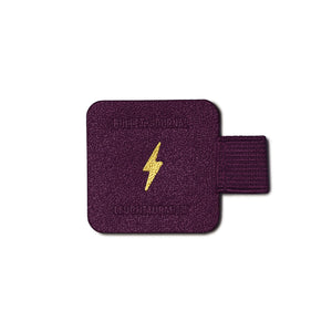LEUCHTTURM1917 Pen Loop - Bullet Journal Edition, Purple26 with lightning bolt embossing on a purple background.