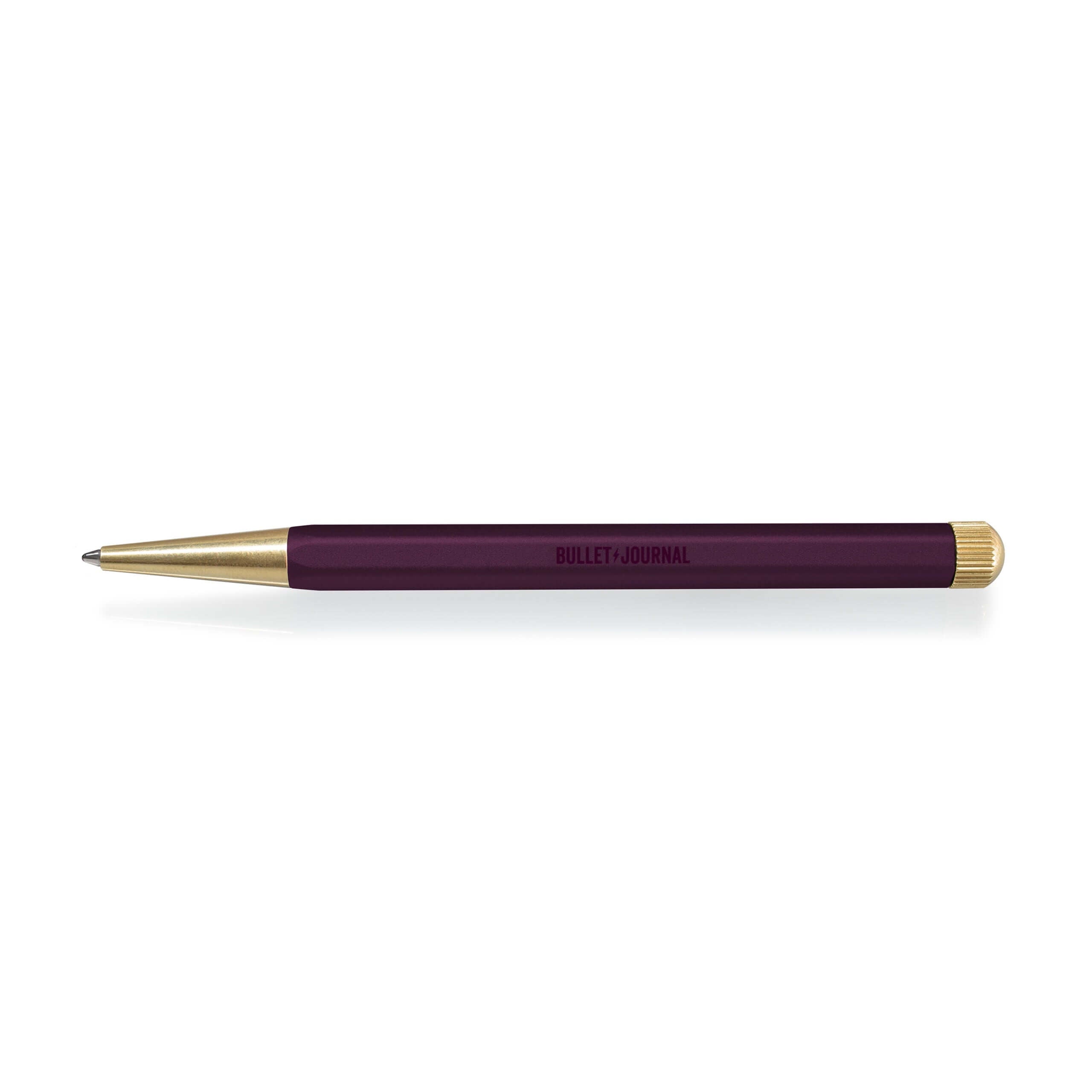 LEUCHTTURM1917 Drehgriffel Nr. 1 - Bullet Journal Edition Gel Pen, Purple26 with gold accents on a white background.
