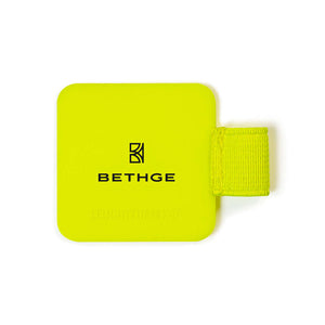 Leuchtturm1917 Pen Loop – Luminous Edition in neon yellow with elastic loop for pens, self-adhesive backing for secure placement on notebooks.