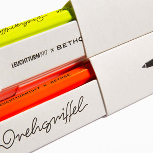 Leuchtturm1917 Drehgriffel Nr. 1 – Luminous Edition Ballpoint Pen packaging in neon colors