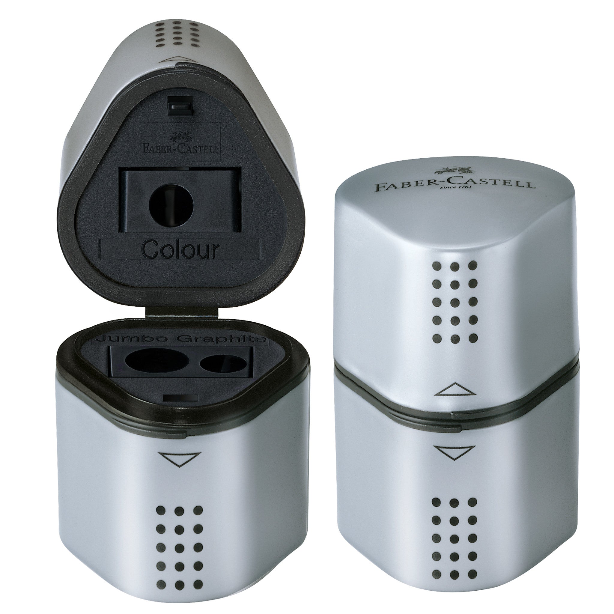 Faber-Castell Grip Trio Sharpener Silver
