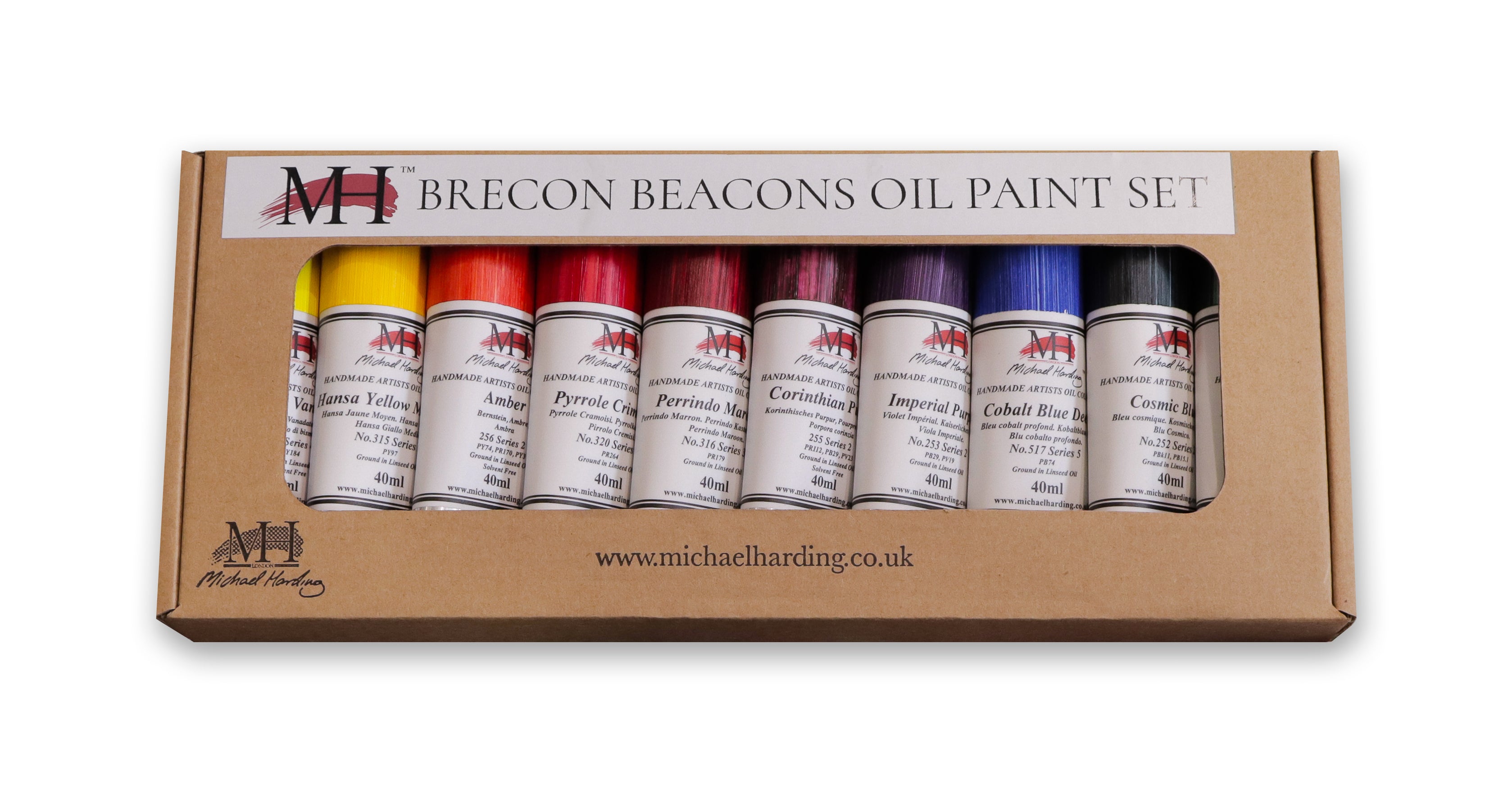Michael Harding Brecon Beacons Set – boxed set of 10 × 40ml oil colours
