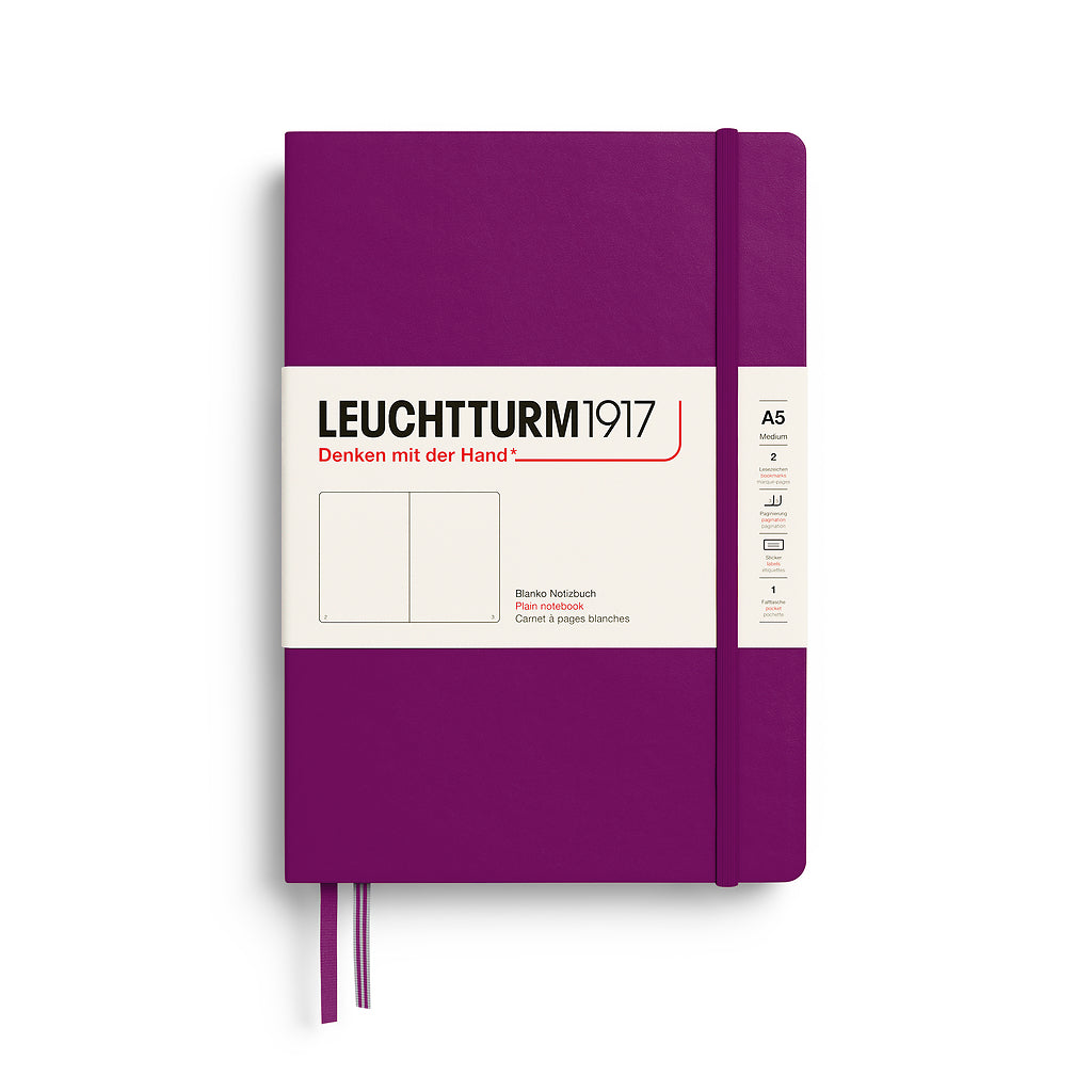 Leuchtturm1917 Classic Notebook A5 Hardcover - Burgundy, Plain (New Colours 2027)