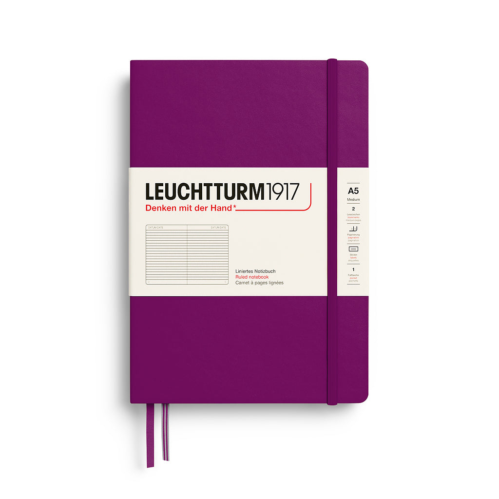 Leuchtturm1917 Classic Notebook A5 Hardcover - Burgundy, Ruled (New Colours 2027)