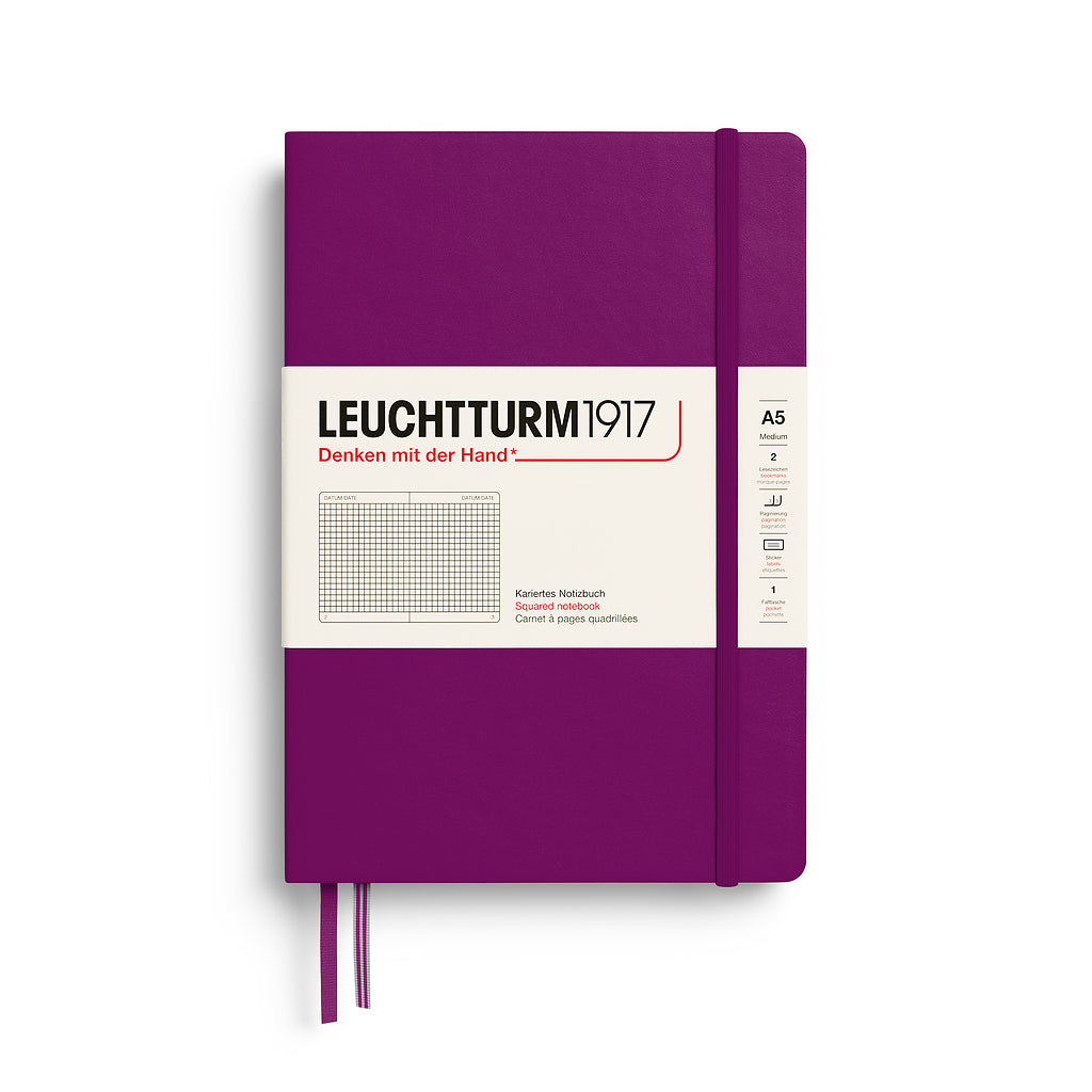 Leuchtturm1917 Classic Notebook A5 Hardcover - Burgundy, Squared (New Colours 2027)