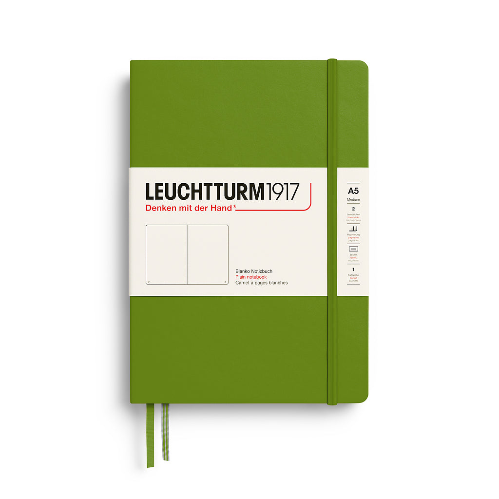Leuchtturm1917 Classic Notebook A5 Hardcover - Moss, Plain (New Colours 2027)