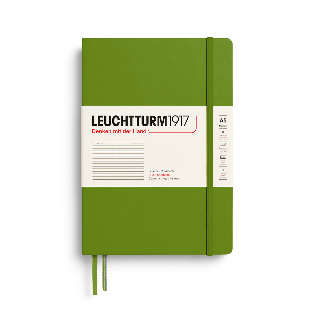 Leuchtturm1917 Classic Notebook A5 Hardcover - Moss, Ruled (New Colours 2027)