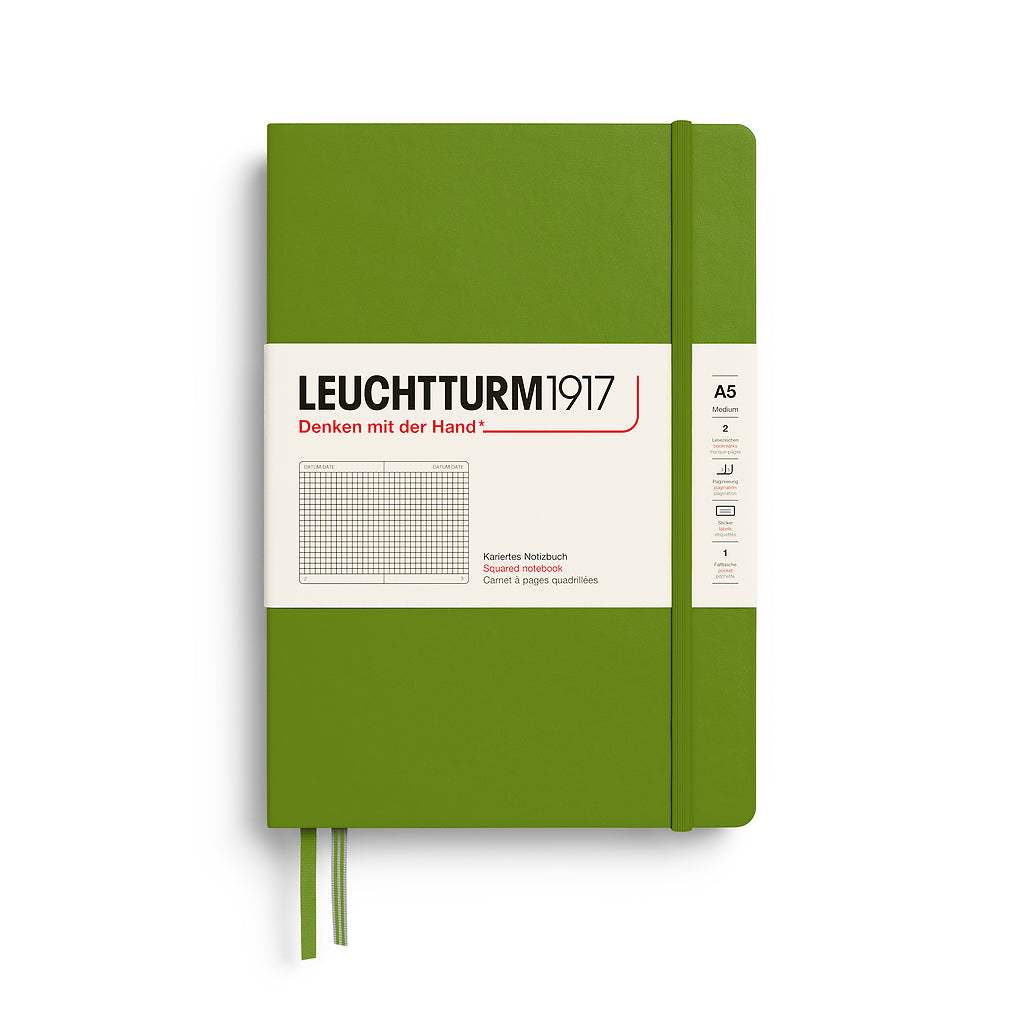Leuchtturm1917 Classic Notebook A5 Hardcover - Moss, Squared (New Colours 2027)