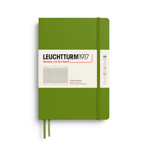 Leuchtturm1917 Classic Notebook A5 Hardcover - Moss, Squared (New Colours 2027)