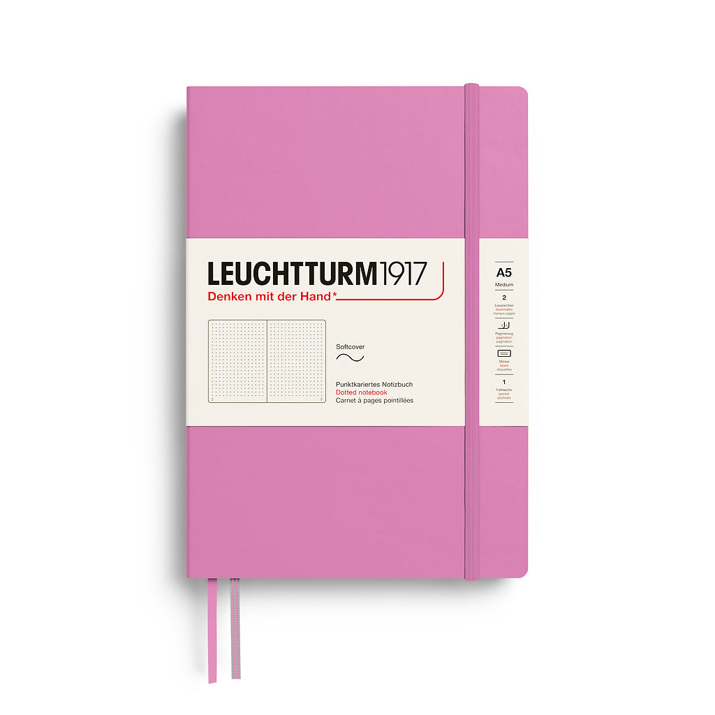 Leuchtturm1917 Classic Notebook A5 Softcover - Bubblegum, Dotted (New Colours 2027)