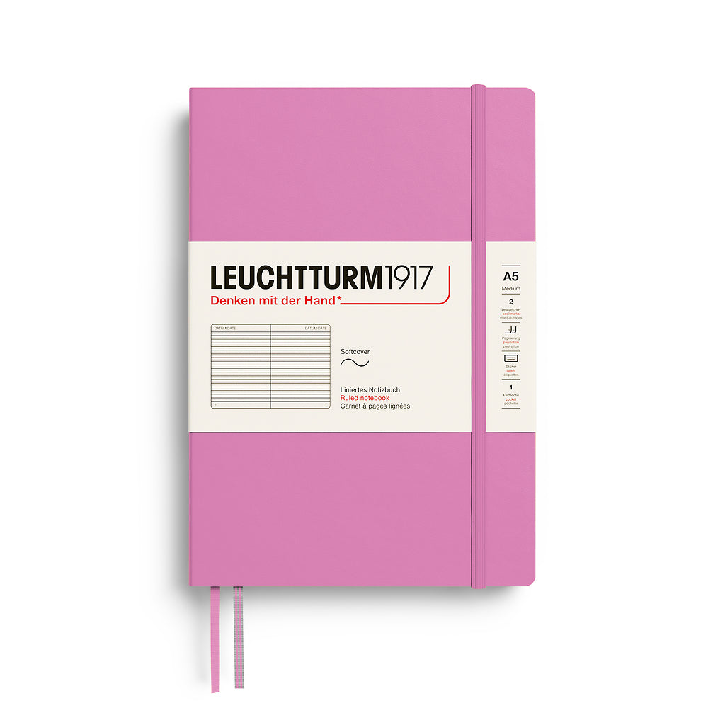 Leuchtturm1917 Classic Notebook A5 Softcover - Bubblegum, Ruled (New Colours 2027)