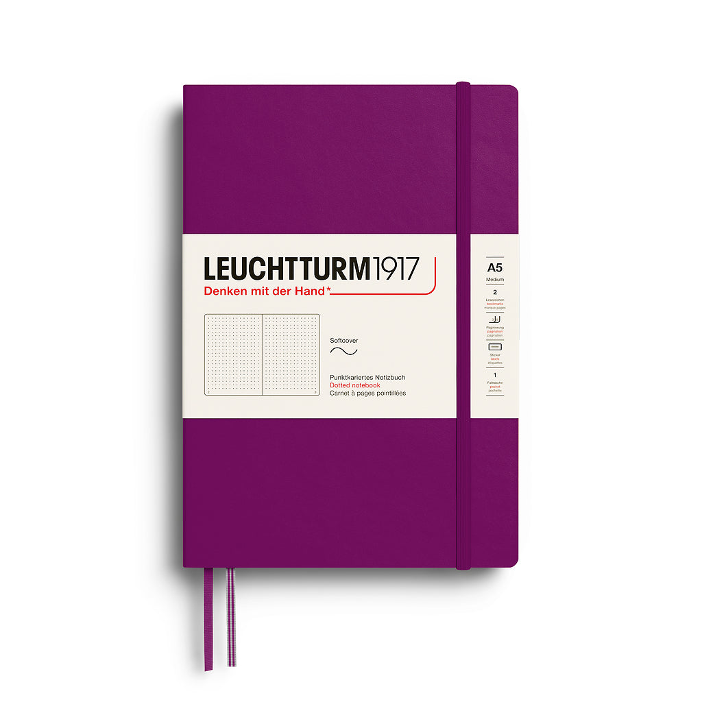 Leuchtturm1917 Classic Notebook A5 Softcover - Burgundy, Dotted (New Colours 2027)