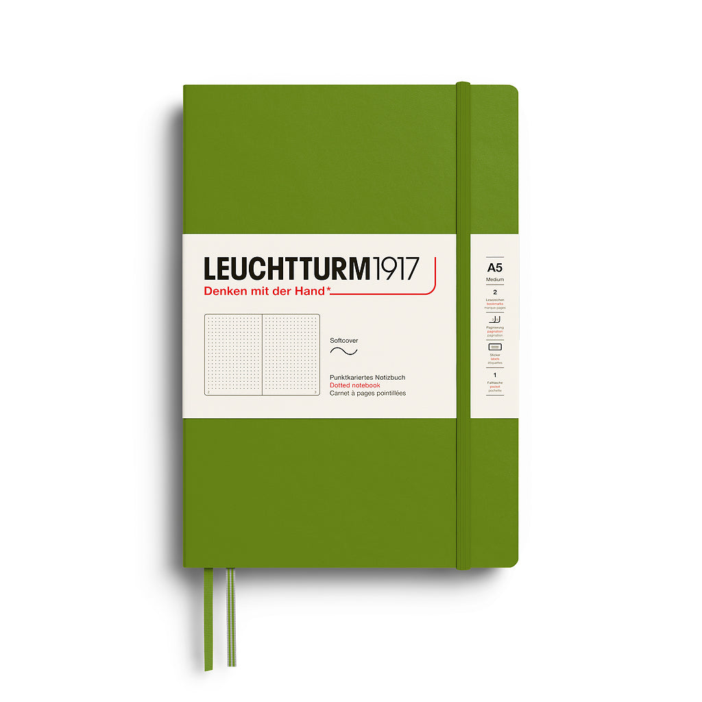Leuchtturm1917 Classic Notebook A5 Softcover - Moss, Dotted (New Colours 2027)