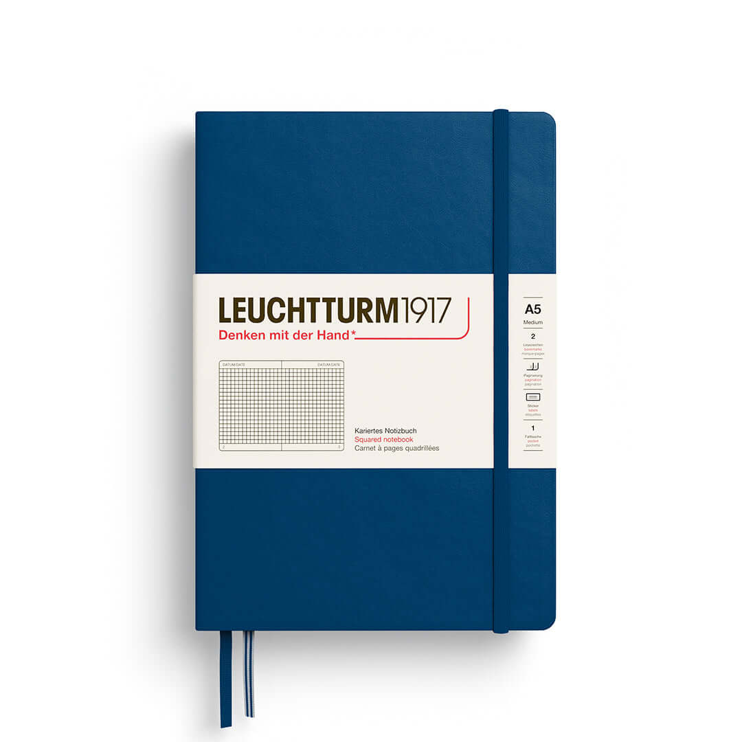 Leuchtturm1917 Notebook A5 Hardcover – 2026 Colours, Plain / Dotted / Lined / Squared on white background