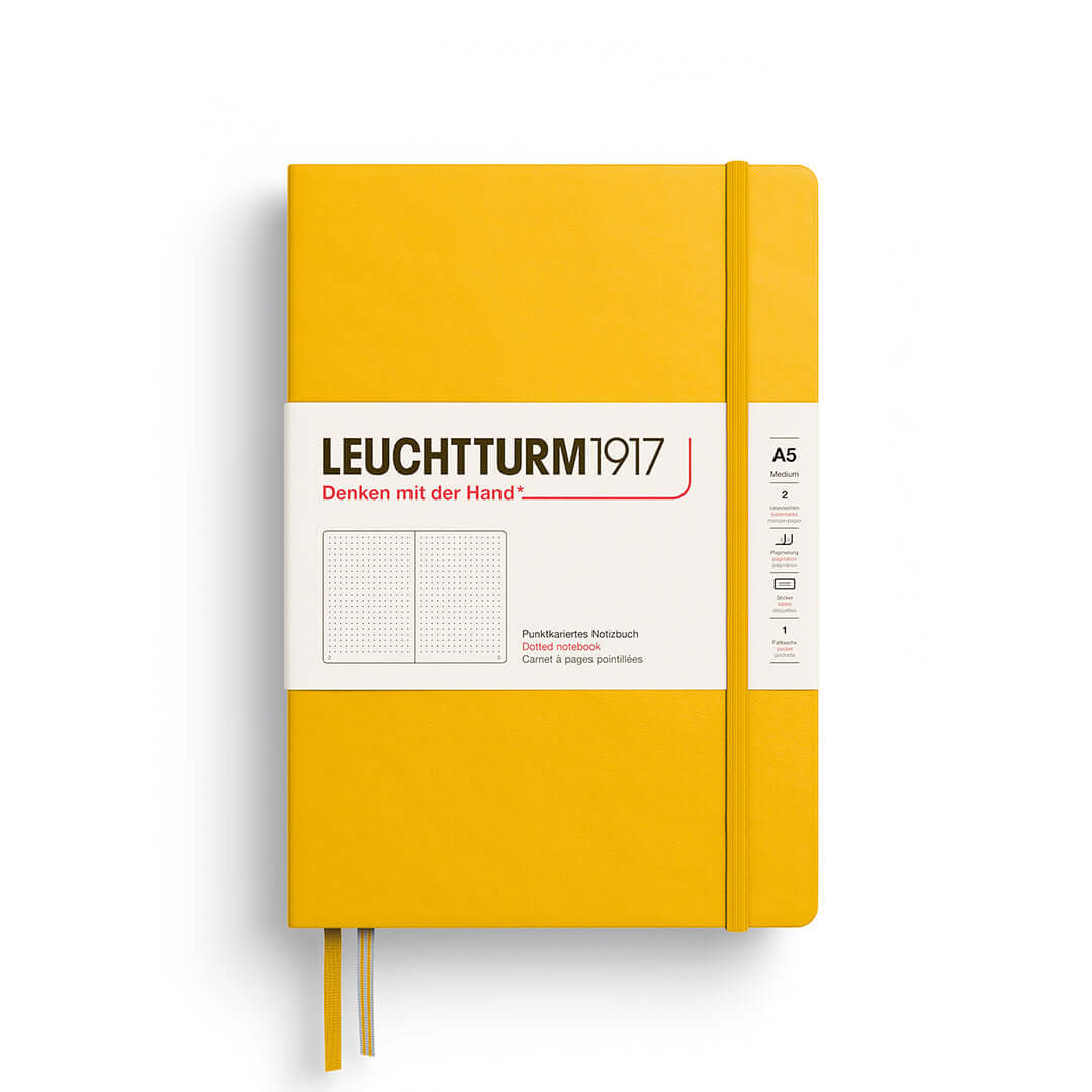 Leuchtturm1917 Notebook A5 Hardcover – 2026 Colours, Plain / Dotted / Lined / Squared, yellow cover