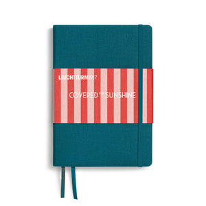 LEUCHTTURM1917 Covered for Sunshine A5 notebook in Atlantic, linen hardcover dotted