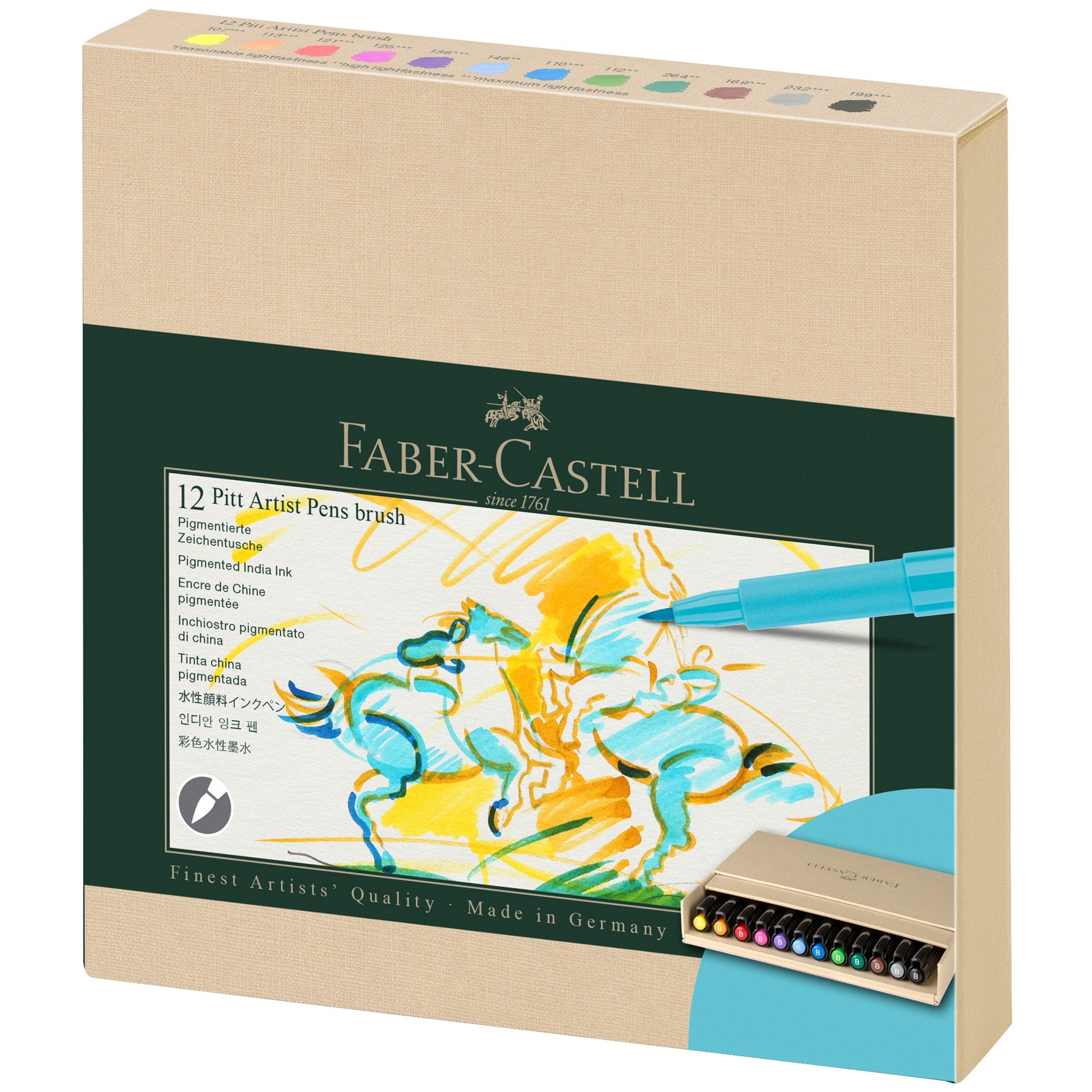 Faber-Castell Pitt Artist Brush Pen Gift Box 12 Assorted