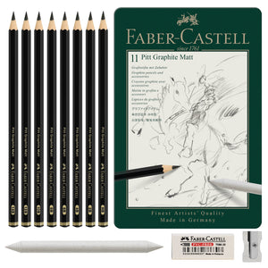 Faber-Castell Pitt Graphite Matt Tin 11 Pieces